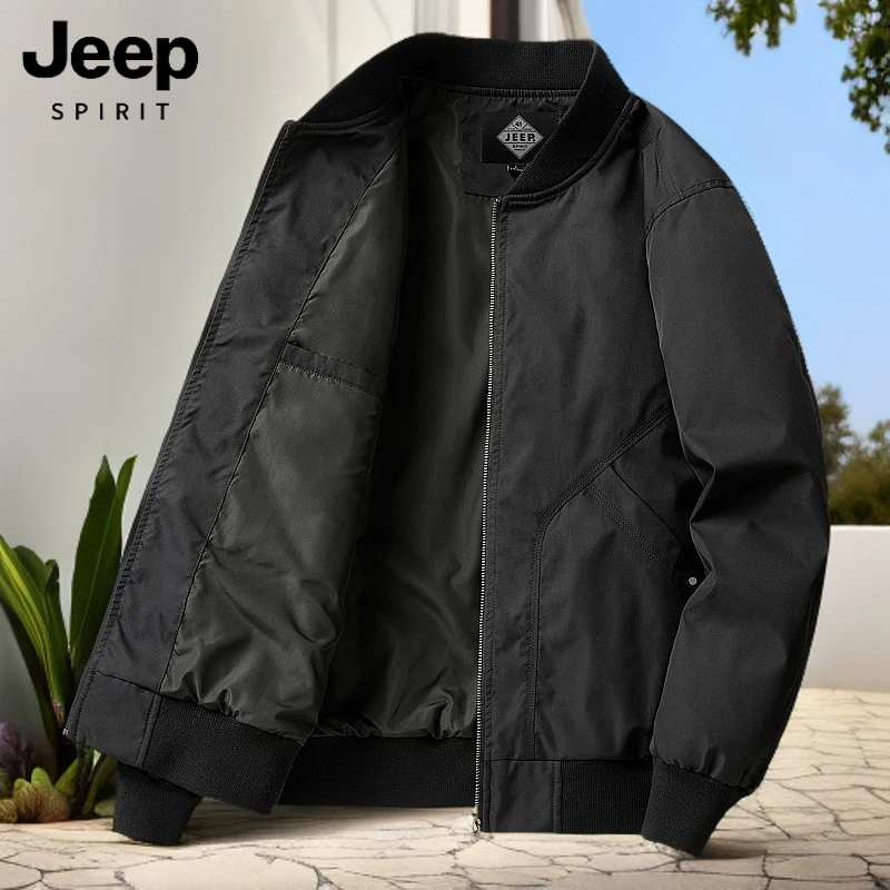 JEEP美式飞行夹克外套男士春秋季2025新款高级棒球领休闲男装上衣