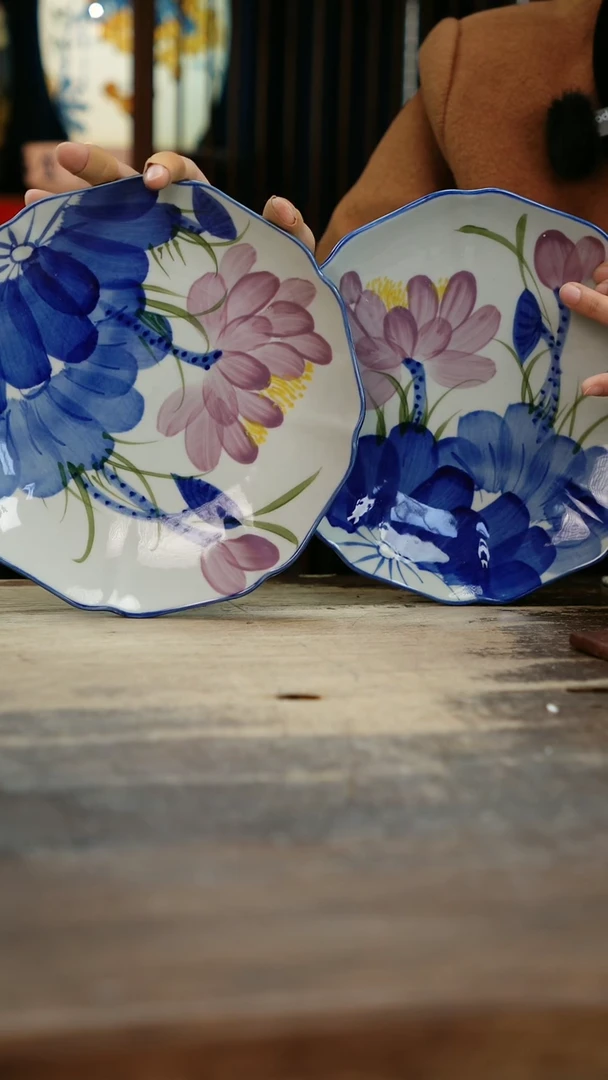 【闪购商品】瓷片景德镇纯手工釉下彩精品餐具