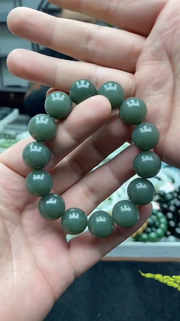未镶嵌手串和田玉纯天然新疆且末蓝16