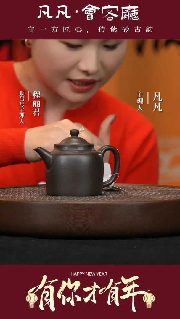 【闪购商品】紫砂茶壶WGQ27王伟高笠帽铁砂泥240cc