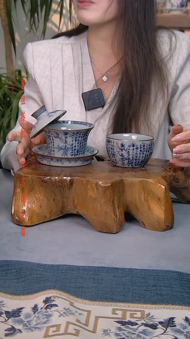 简装家用款2件套 老陶泥开片纹陶瓷茶具