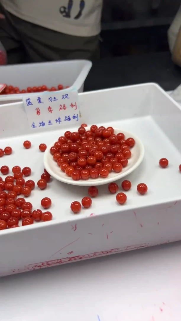 南红玛瑙未镶嵌颈饰W1859满肉南红南瓜珠10mm*10颗