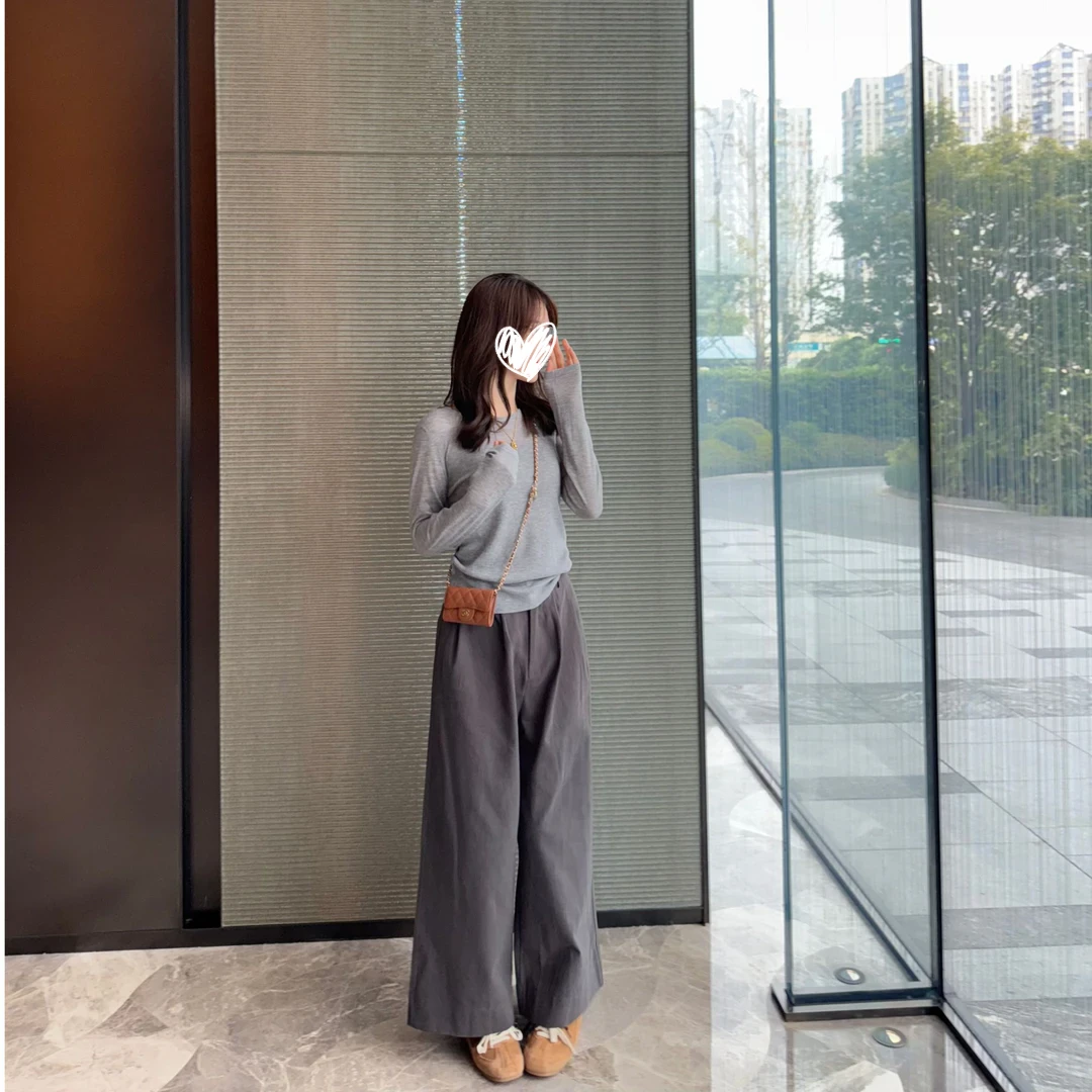 TUDJ【李金贤专属】流光风春秋针织打底衫内搭女款长袖修身羊毛上衣