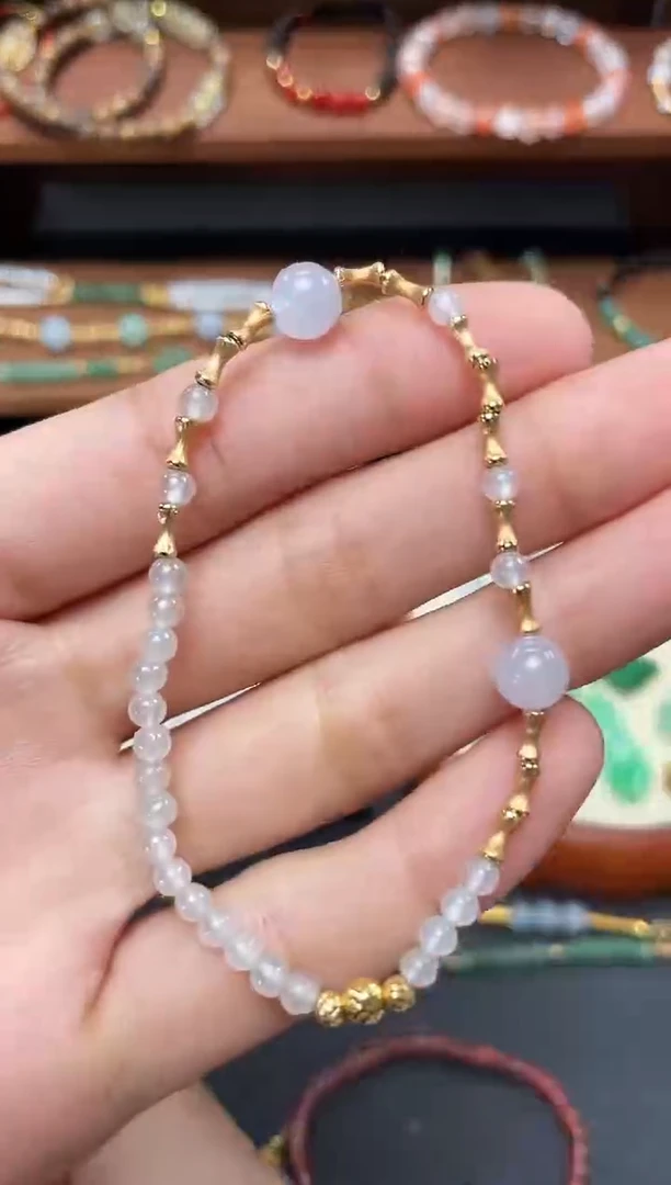 【闪购商品】翡翠套链18K金镶嵌一个  JK608