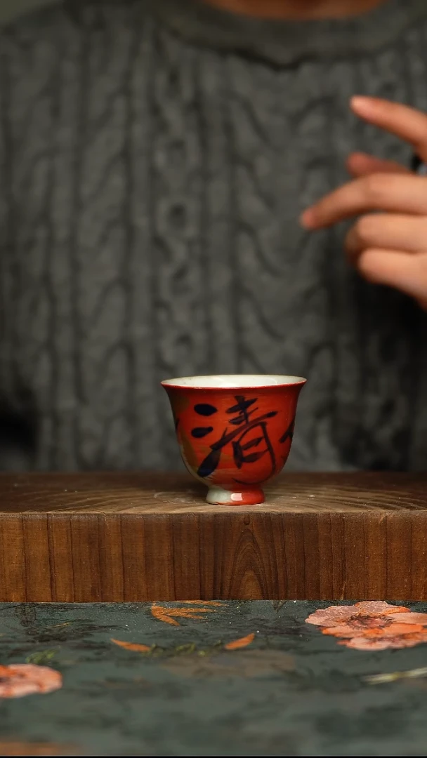 杯釉下彩手工手绘同款陶器