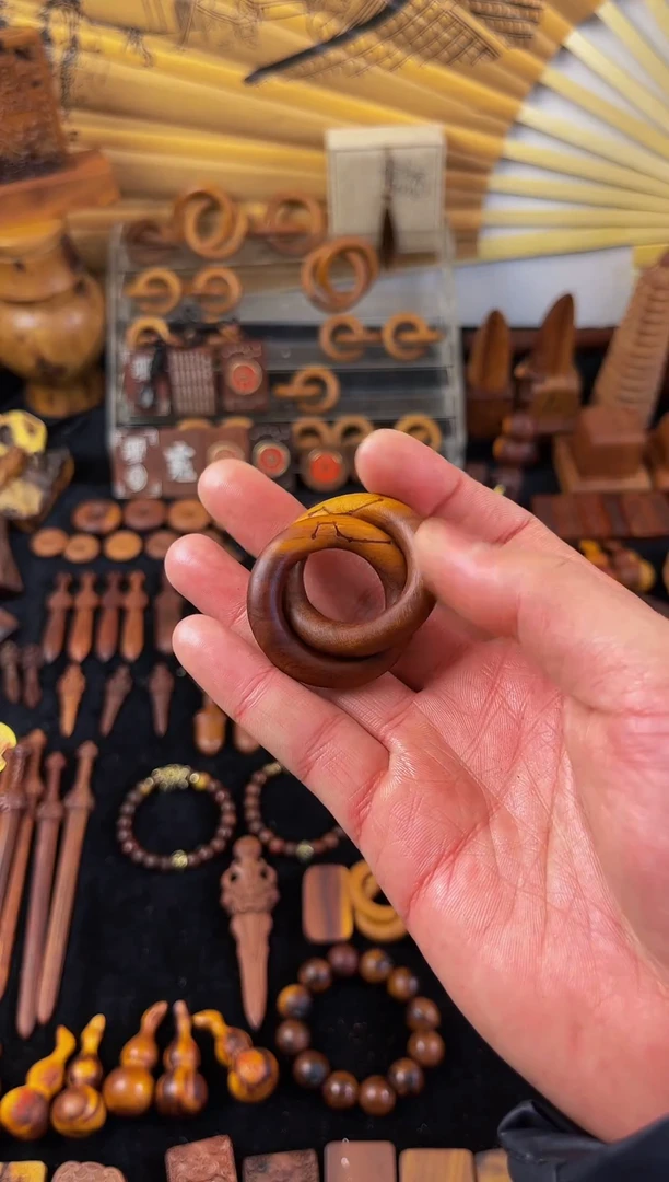 【闪购商品】枣木木雕枣木老料乾坤圈80一物一拍