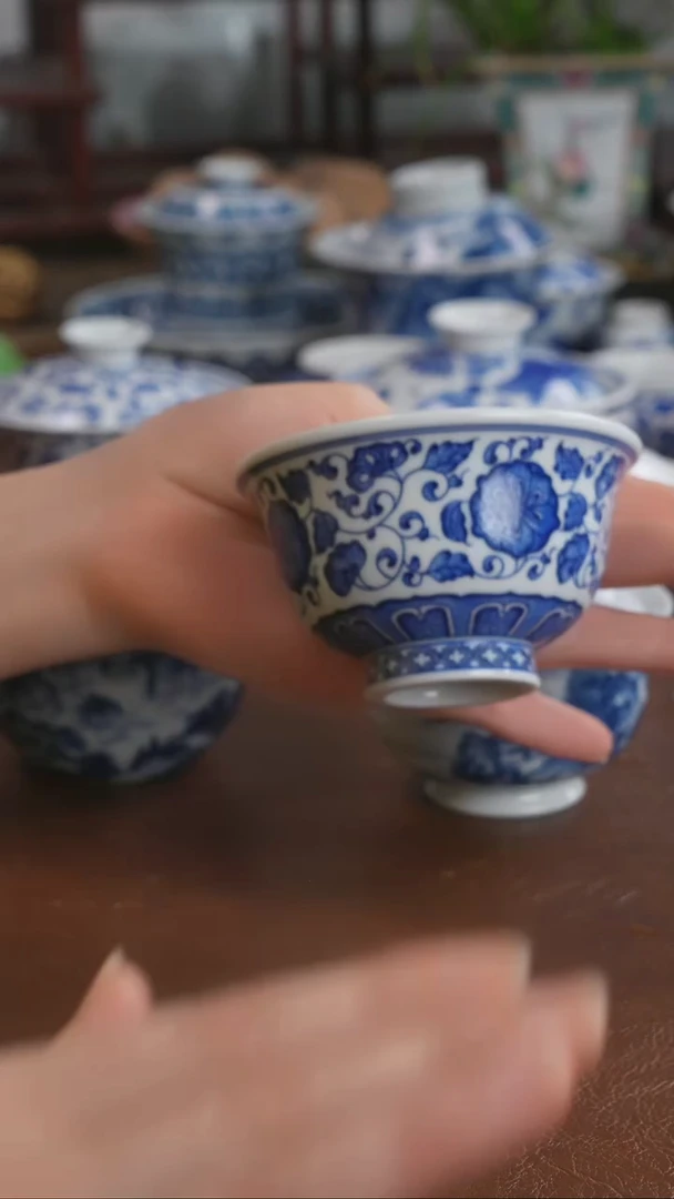 景德镇高端茶器墨奈纯手工手绘高端茶器