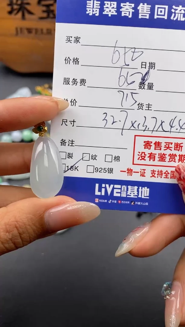 【闪购商品】翡翠颈饰18K金镶嵌30002161