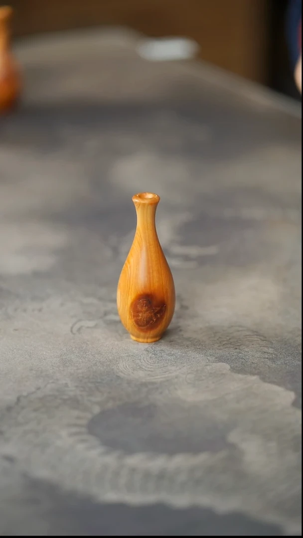 柏木（崖柏）417号陈化黑油料小花器