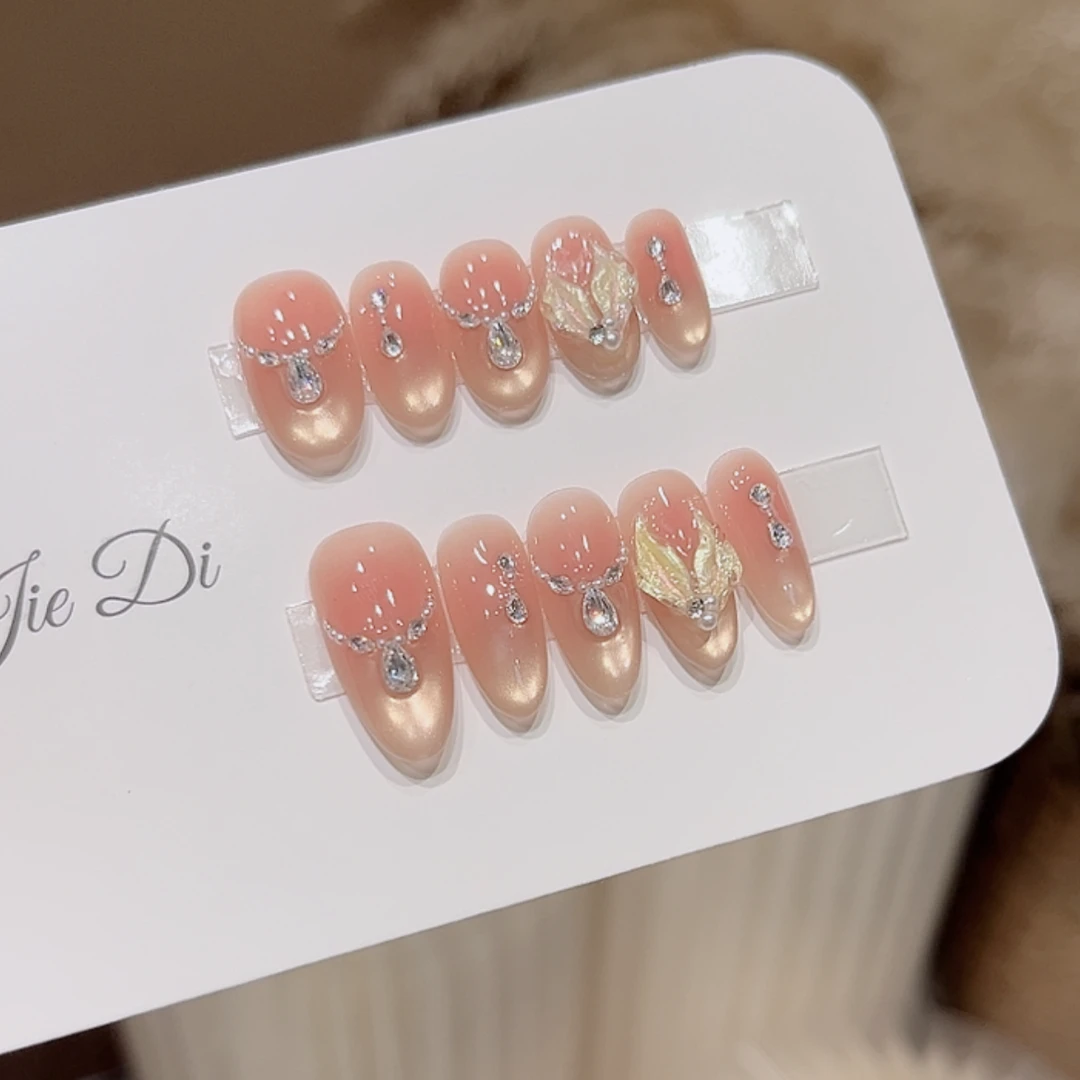 【繁星浅梦】姐弟猫眼纯手工穿戴美甲造型设计立体鱼尾BC146