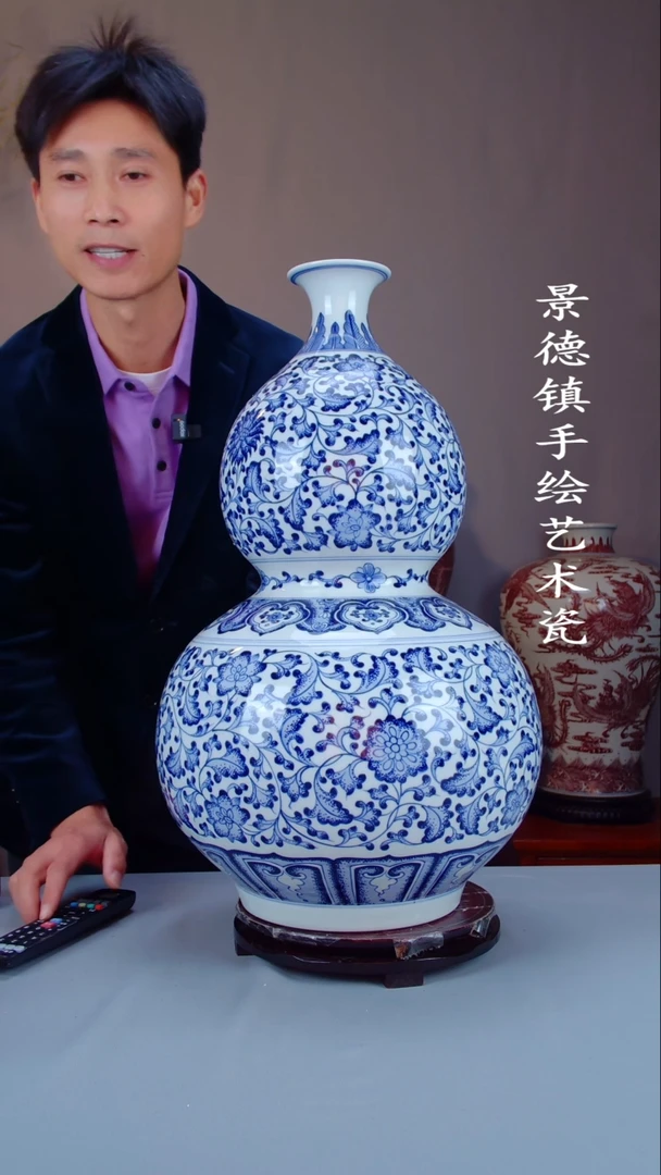 摆件陶景德镇手工手绘陶瓷摆件51