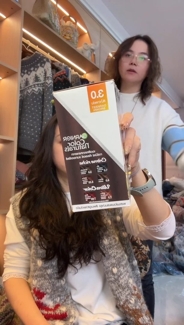 纯棉泰国代购染发膏3.0黑棕色