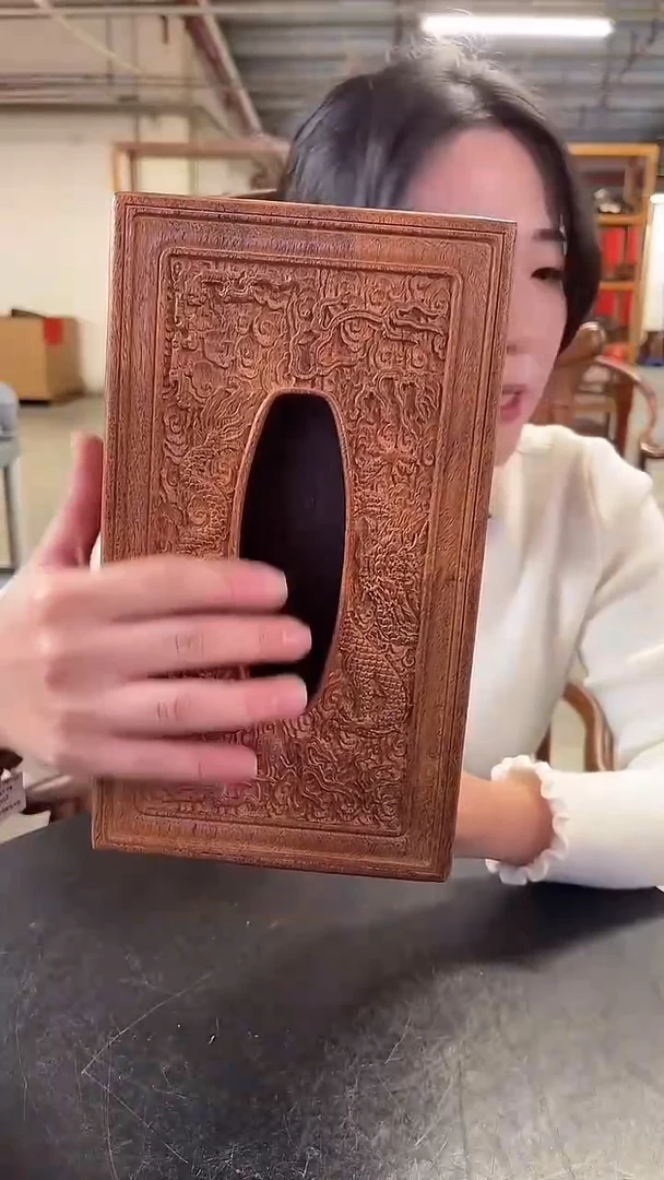 木DZ69A03M43单龙纹纸巾盒