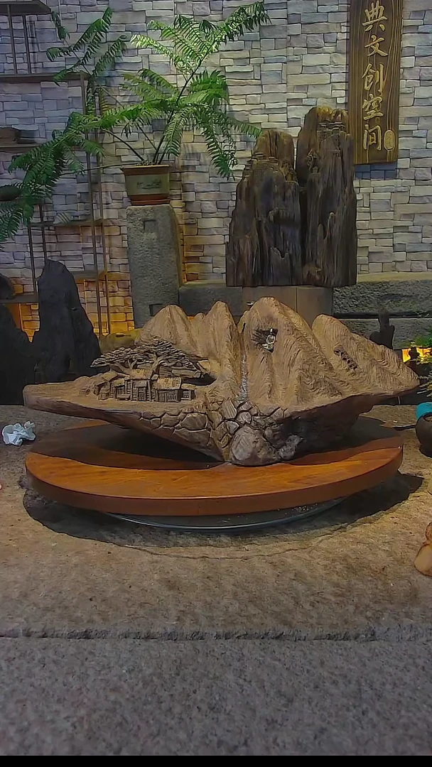 木M****e金丝楠阴沉木山水摆件