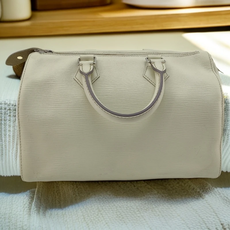 95新 LouisVuitton/路易威登  白色水波纹手提包  1681 7200