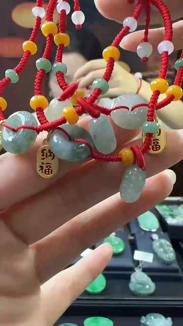 未镶嵌挂件翡翠脚链（多样性发其一）