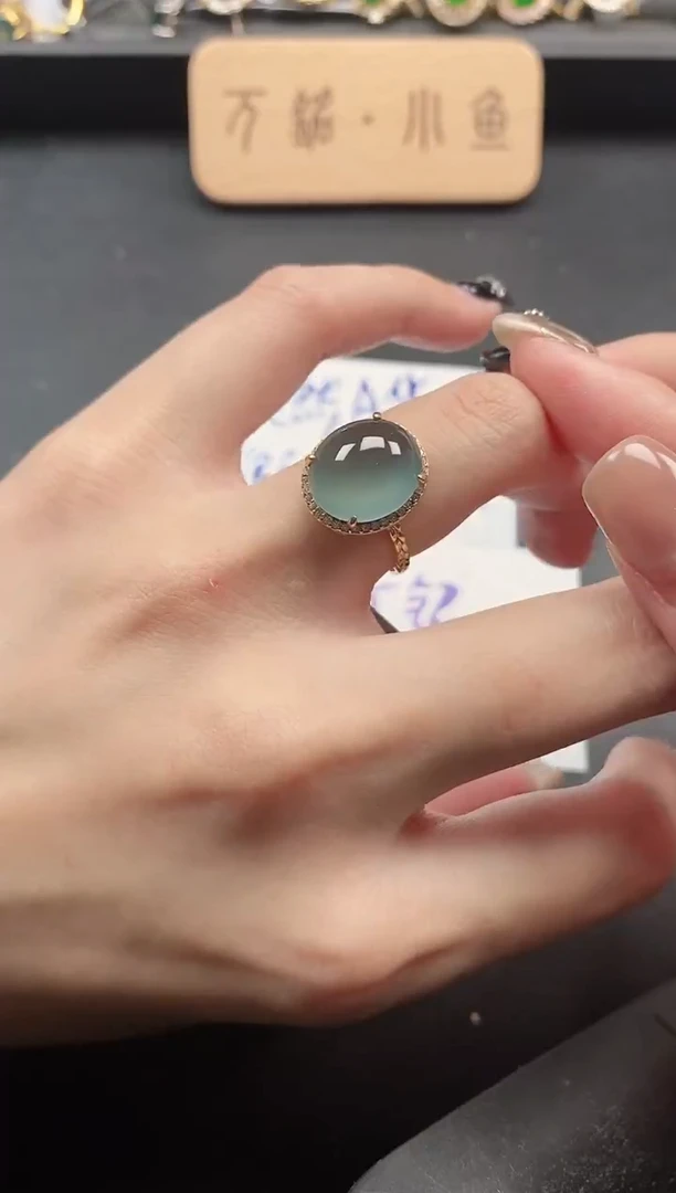 银S925镶嵌戒指翡翠51151