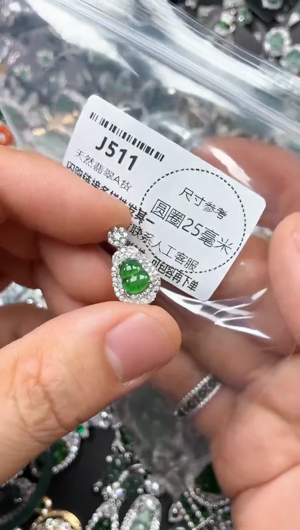 翡翠未镶嵌颈饰给****踢J511吊坠