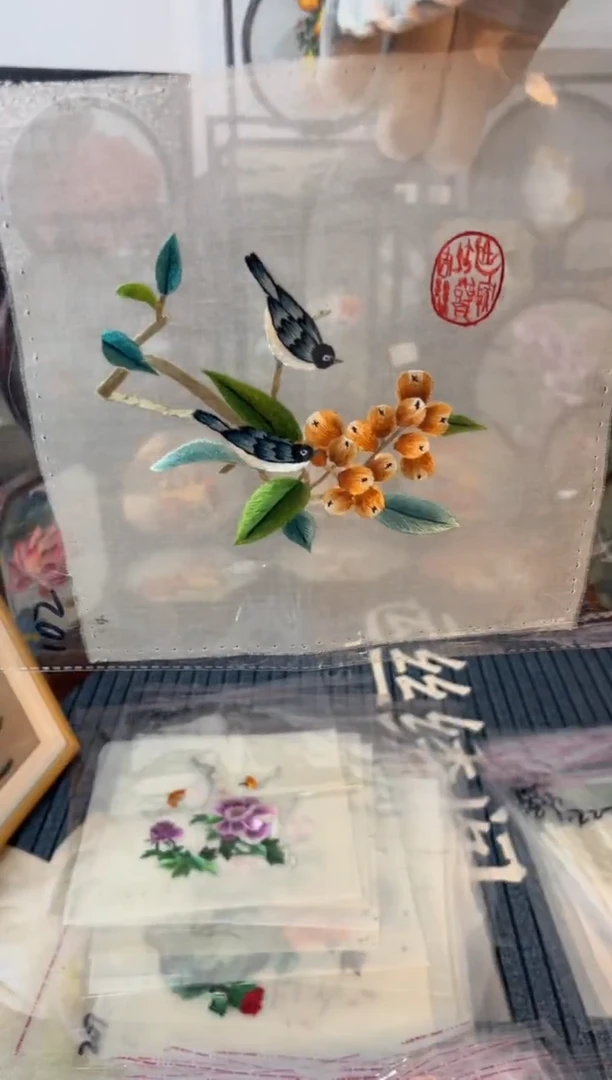 织绣纯手工苏绣双面绣绣布102