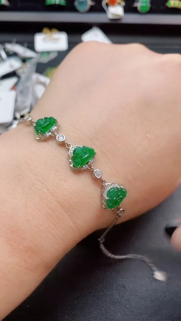 银S925镶嵌戒指翡翠1