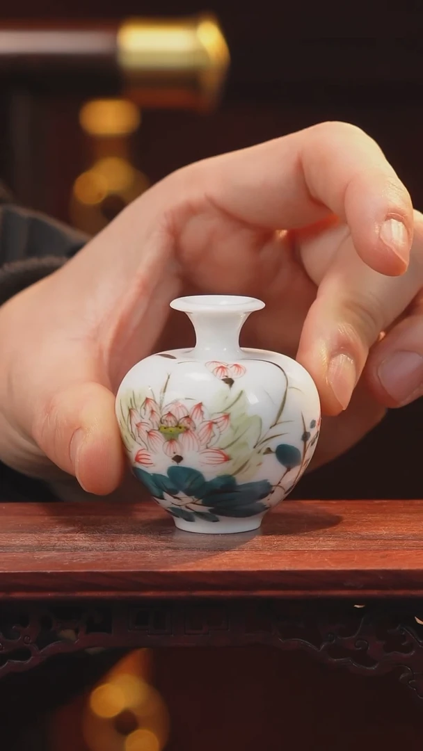 【闪购商品】摆件釉下五彩纯手工手绘原创瓷器