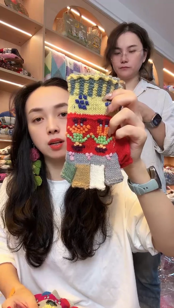 洋*南美洲羊驼毛手套B464