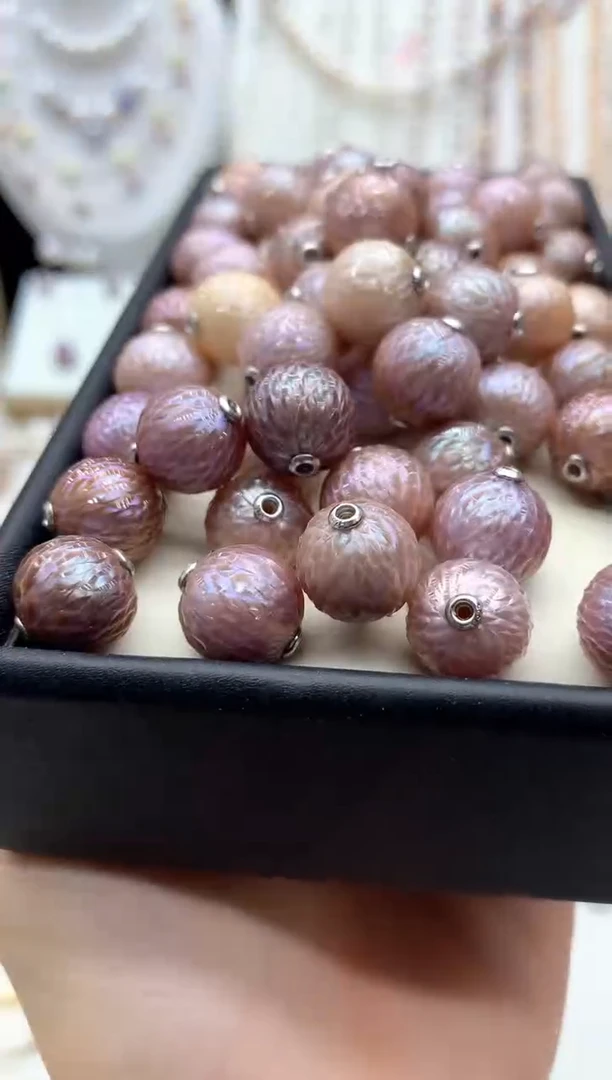 淡水珍珠银S925镶嵌吊坠(不含链)多样性发其一