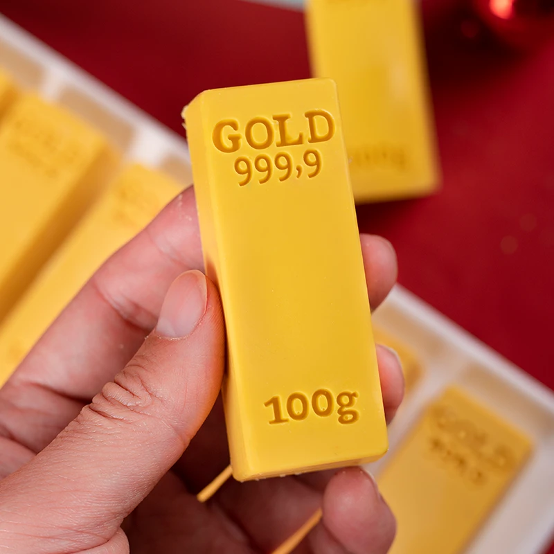 八连金条慕斯蛋糕模具硅胶带字金砖巧克力法式甜品西点烘焙小号磨