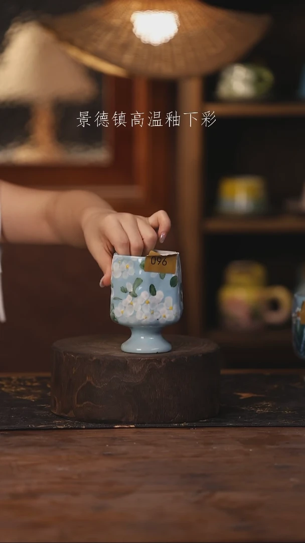 陶瓷景德镇高温釉下手绘陶瓷096