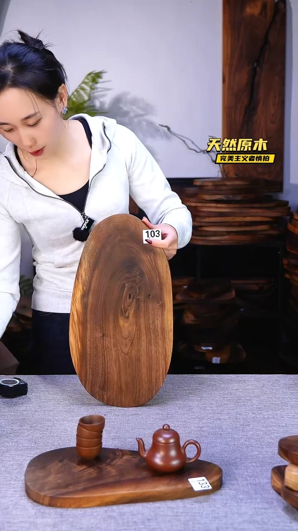 木北美黑胡桃原木.干裂疤结不属于商品质量问题完美主义者慎拍