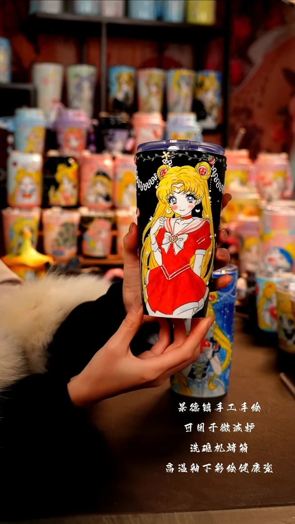 景德镇手工手绘陶瓷杯杯