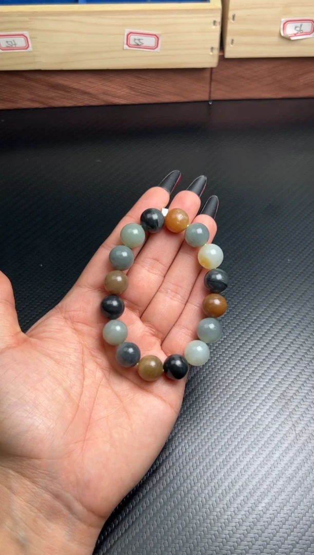 未镶嵌手串和田玉且末微色差卡12