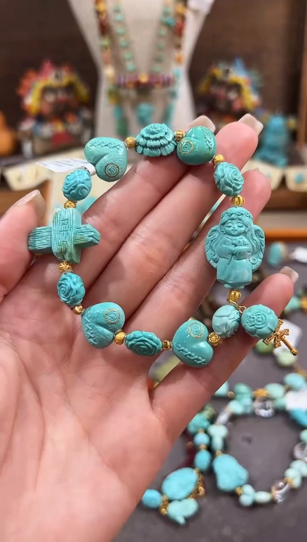 18K金镶嵌绿松石手链绿松石手链