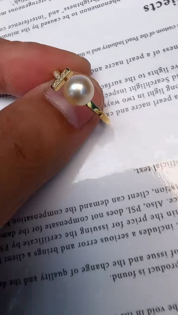 海水珍珠银S925镶嵌戒指戒指