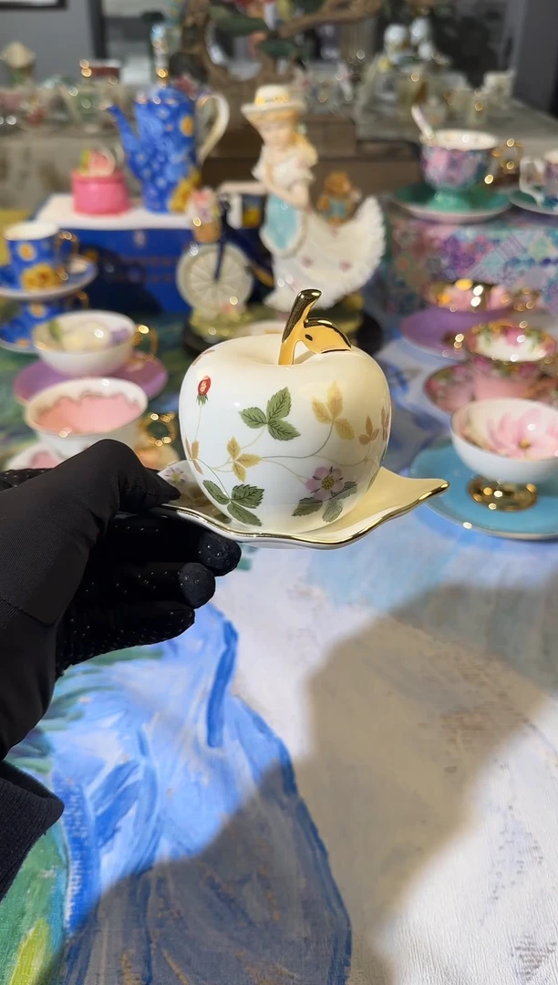 【闪购商品】瓷片大牌同款 骨瓷+手绘描金