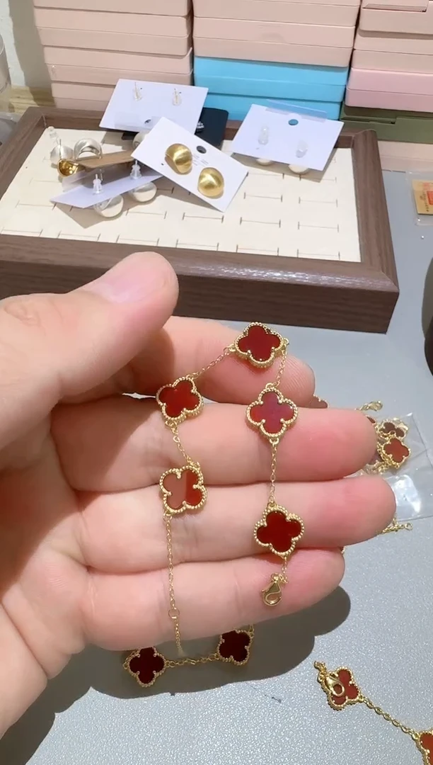 玛瑙/玉髓手链银S925镶嵌B253