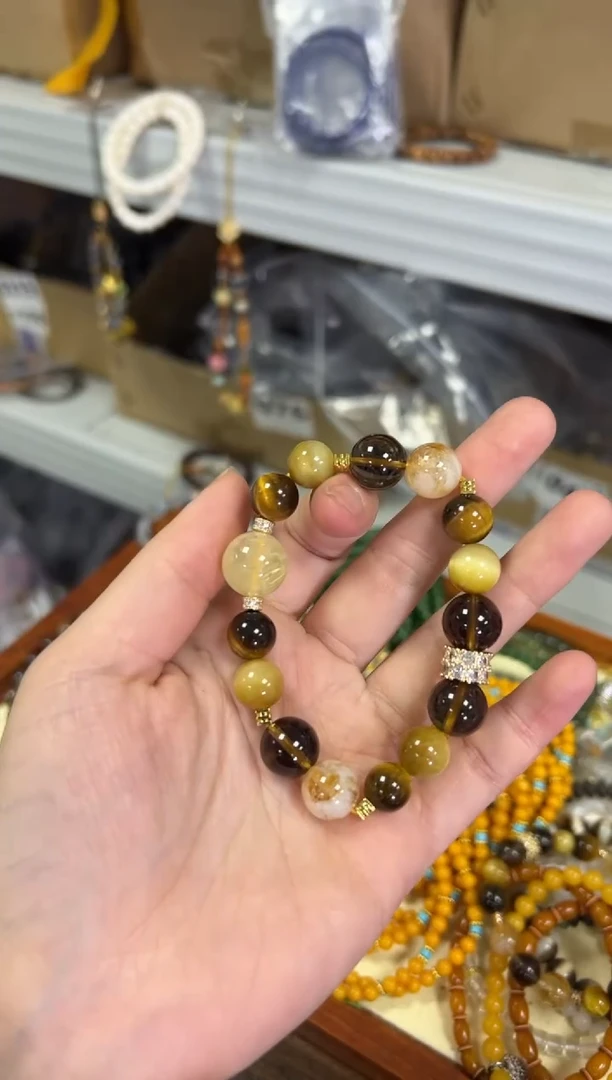 【闪购商品】水晶手链未镶嵌大金多宝水晶手串12M[1439]