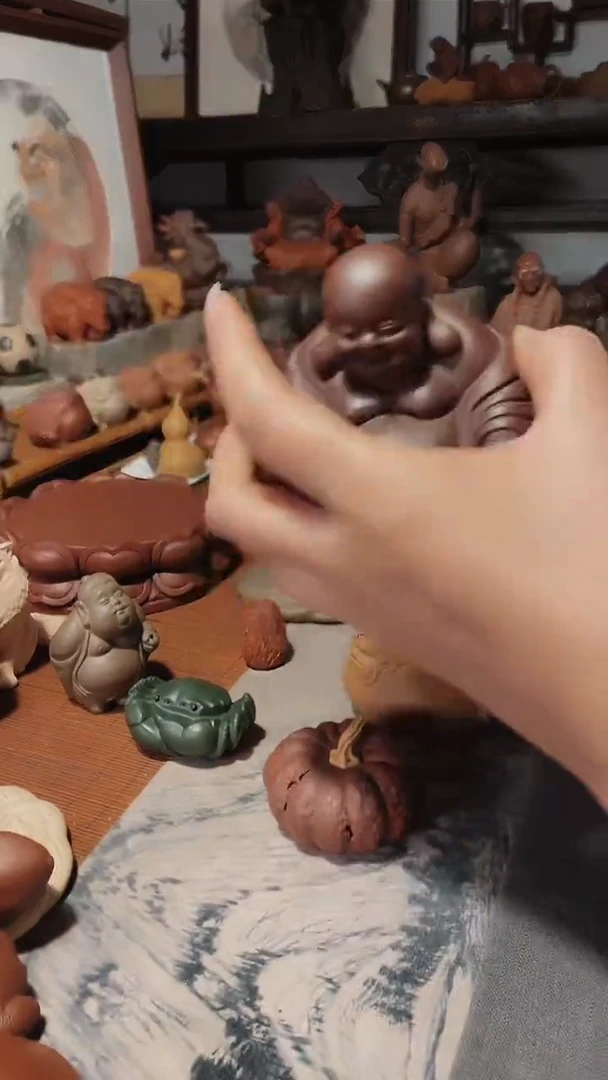 紫砂茶宠平****康紫砂茶宠把件摆件