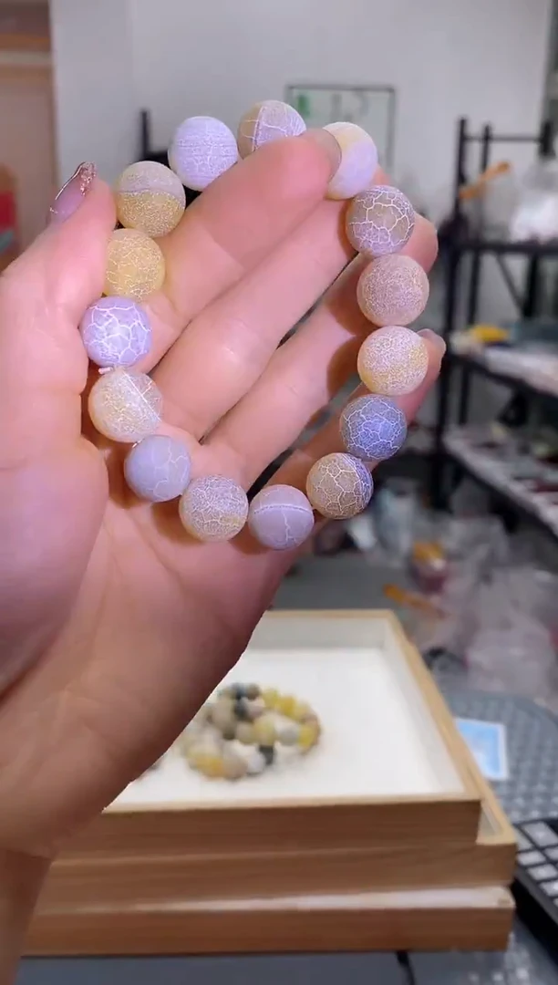 未镶嵌项链玛瑙/玉髓扁鹊香手串卡14mm