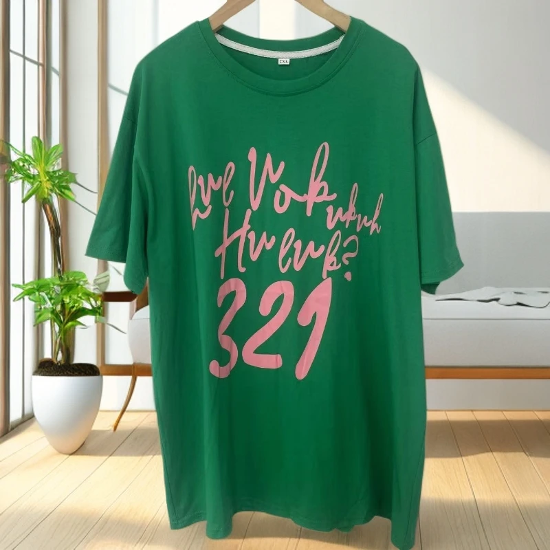 7365男女同款夏季小字母短袖T恤宽松显瘦百搭休闲上衣
