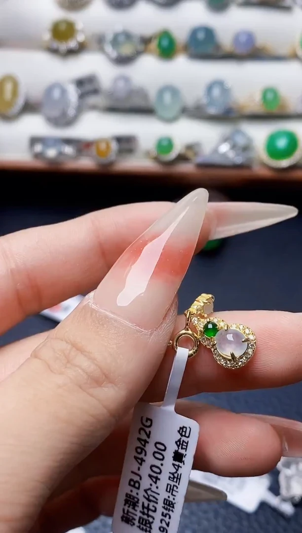 银S925镶嵌戒指翡翠5083