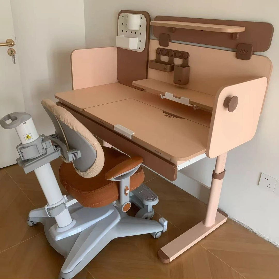 百分系列儿童学习桌椅套装可升降桌椅灯三件套