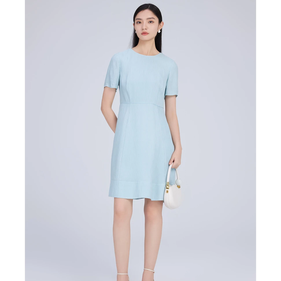 【粉丝专享】FINITY 新款100%桑蚕丝连衣裙设计感时尚 F20WCA132L