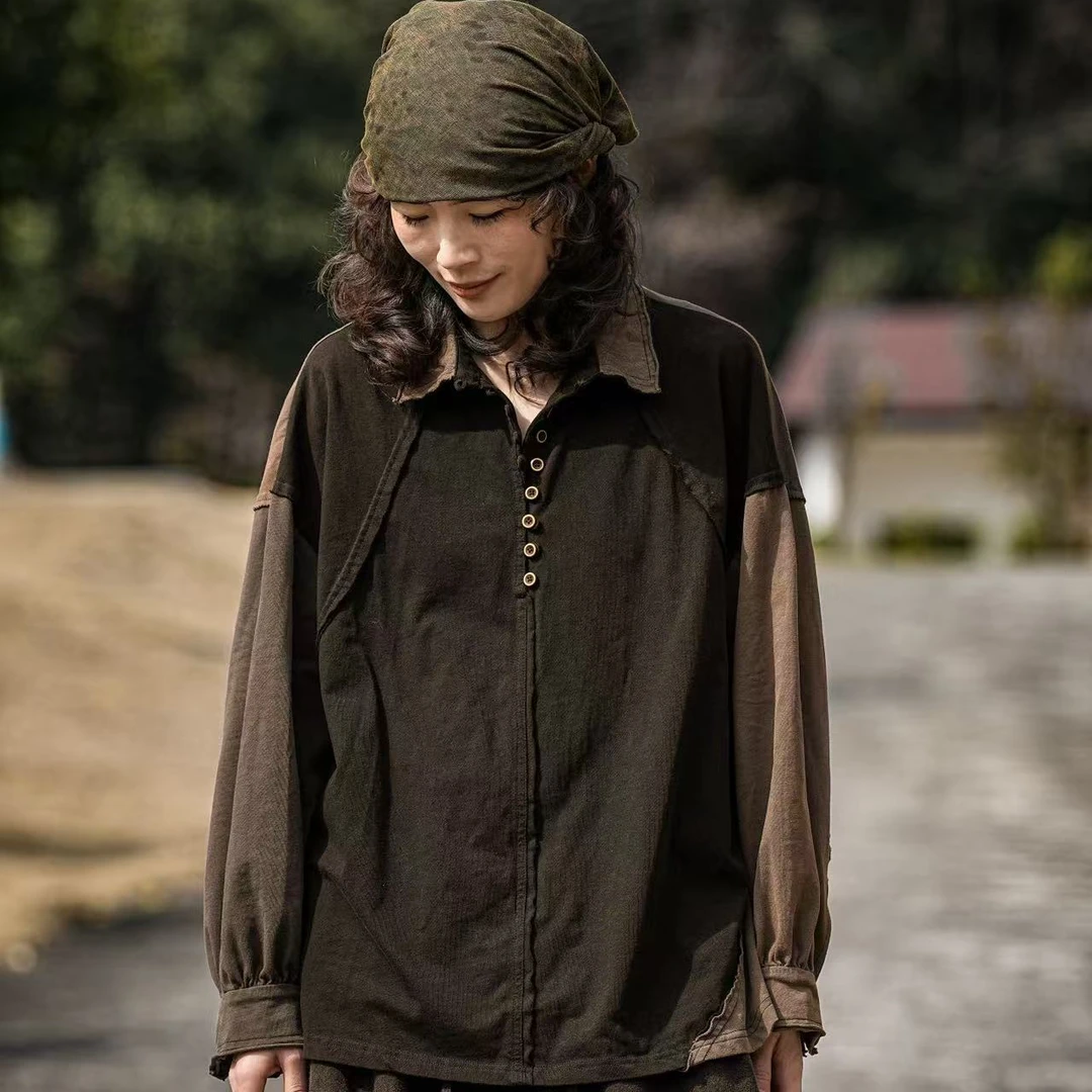 【大漂亮推荐】疯子张2024年春季新款休闲百搭复古时尚卫衣#08431
