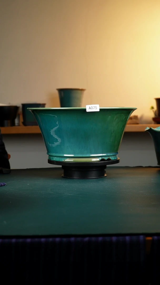 凉*075纯手工窑变大花盆17/15/37/32