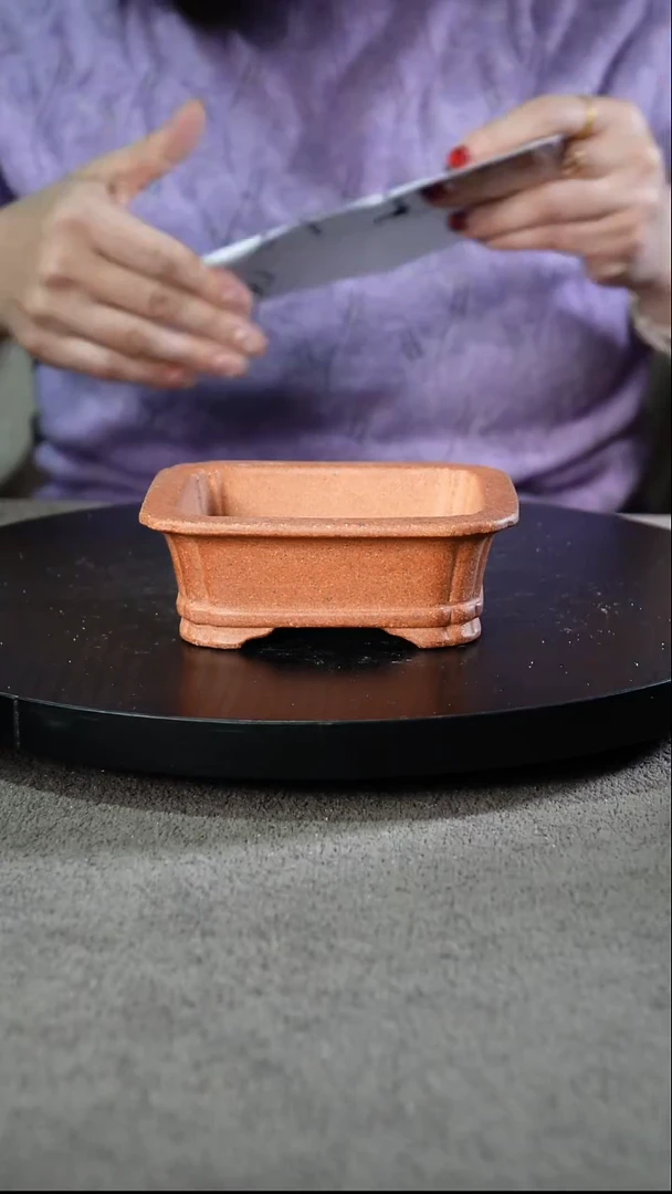 宜兴紫砂花盆小盆