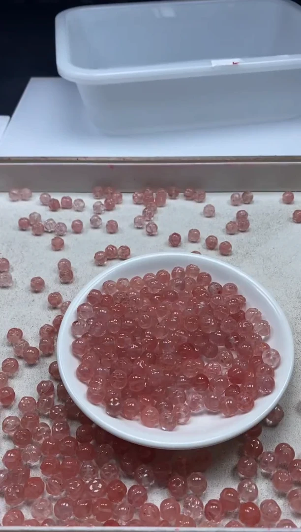 【闪购商品】水晶颈饰未镶嵌w534西瓜晶莲花珠8mm*20颗