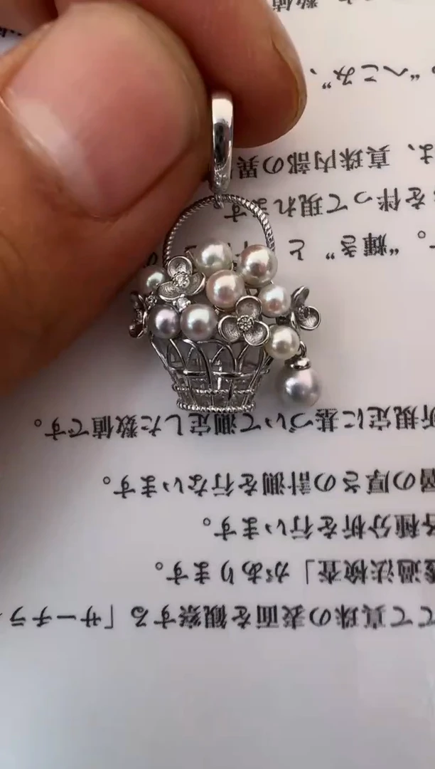 海水珍珠银S925镶嵌颈饰吊坠