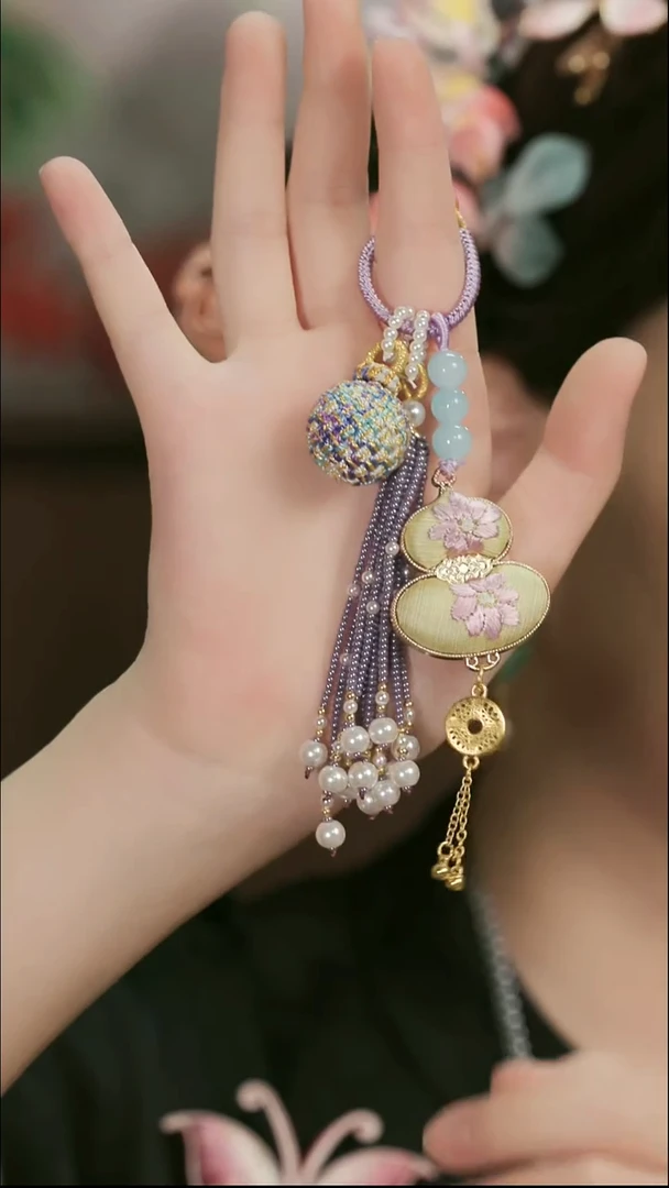 刺绣湘传礼纯手工葫芦挂件