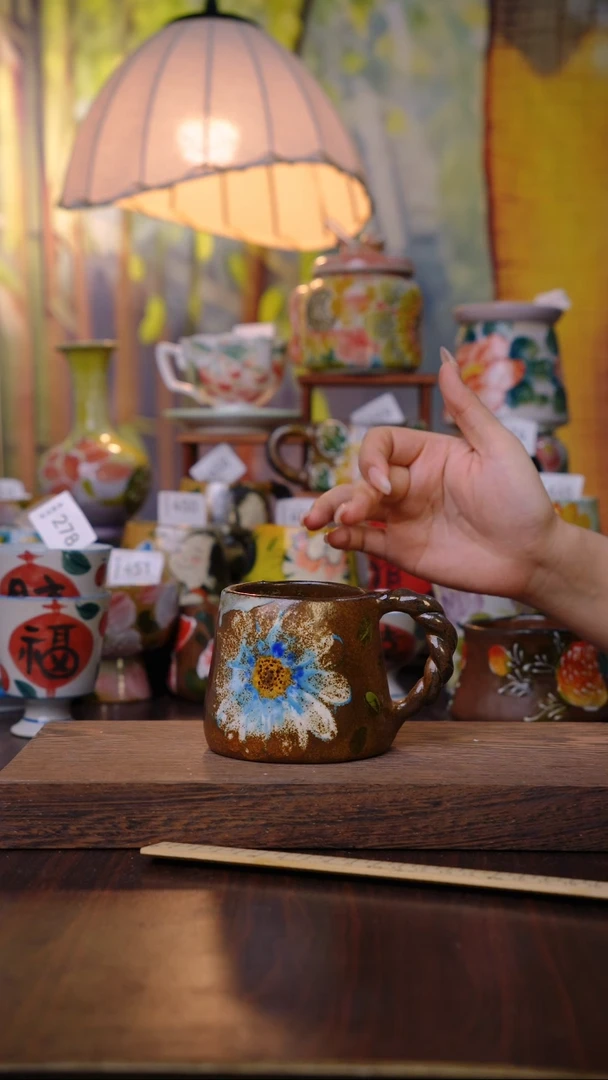 摆件泥垚手作 景德镇手工手绘器物   瑕
